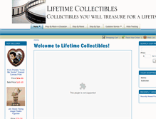 Tablet Screenshot of lifetimecollectibles.com